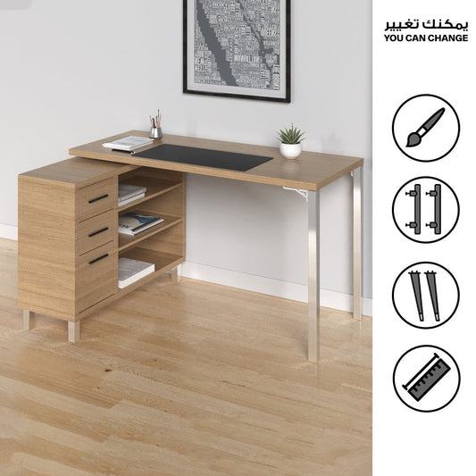 Custom L - Shape Rotating Desk - Saveit